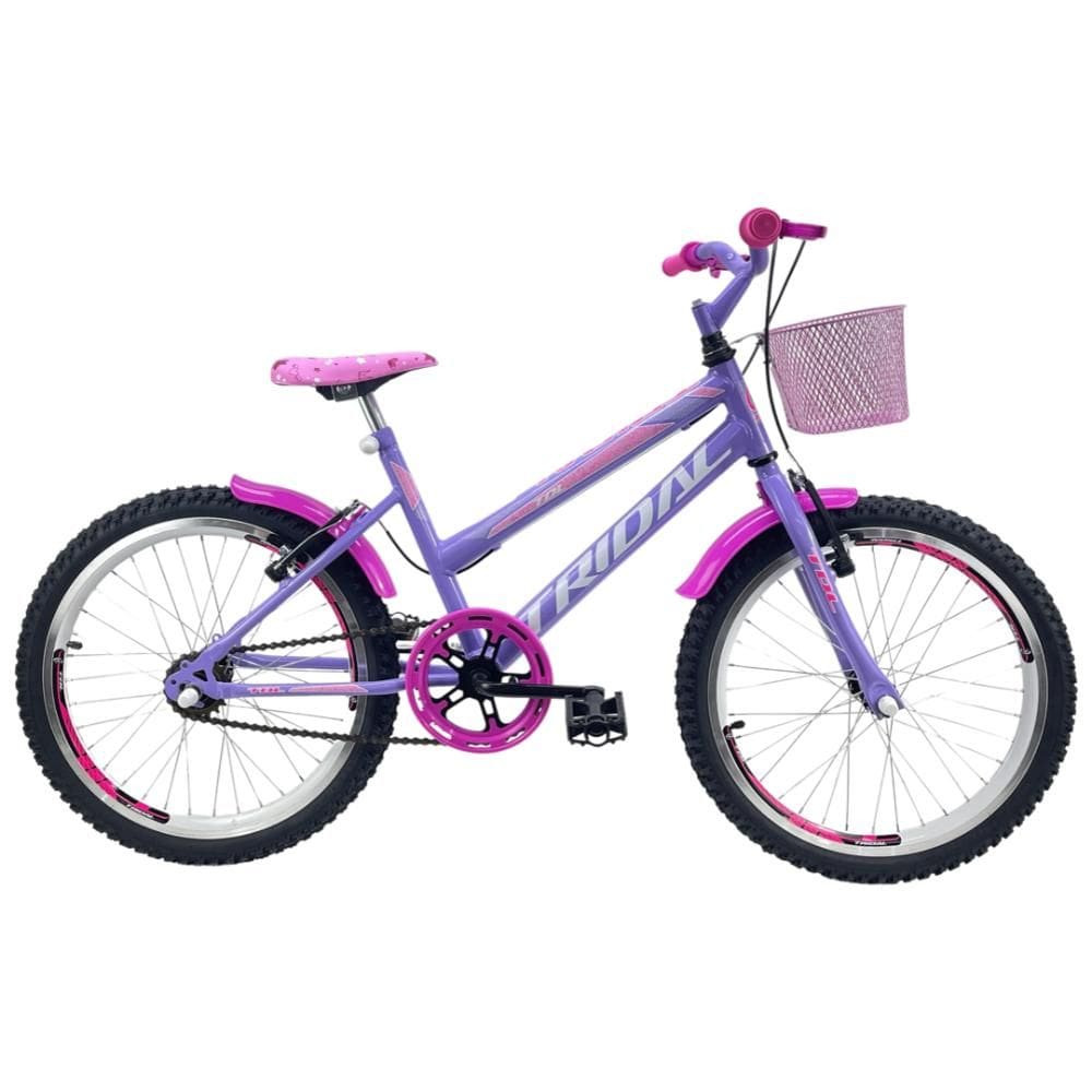 Bicicleta Aro 20 Feminina Infantil Tridal Lilás