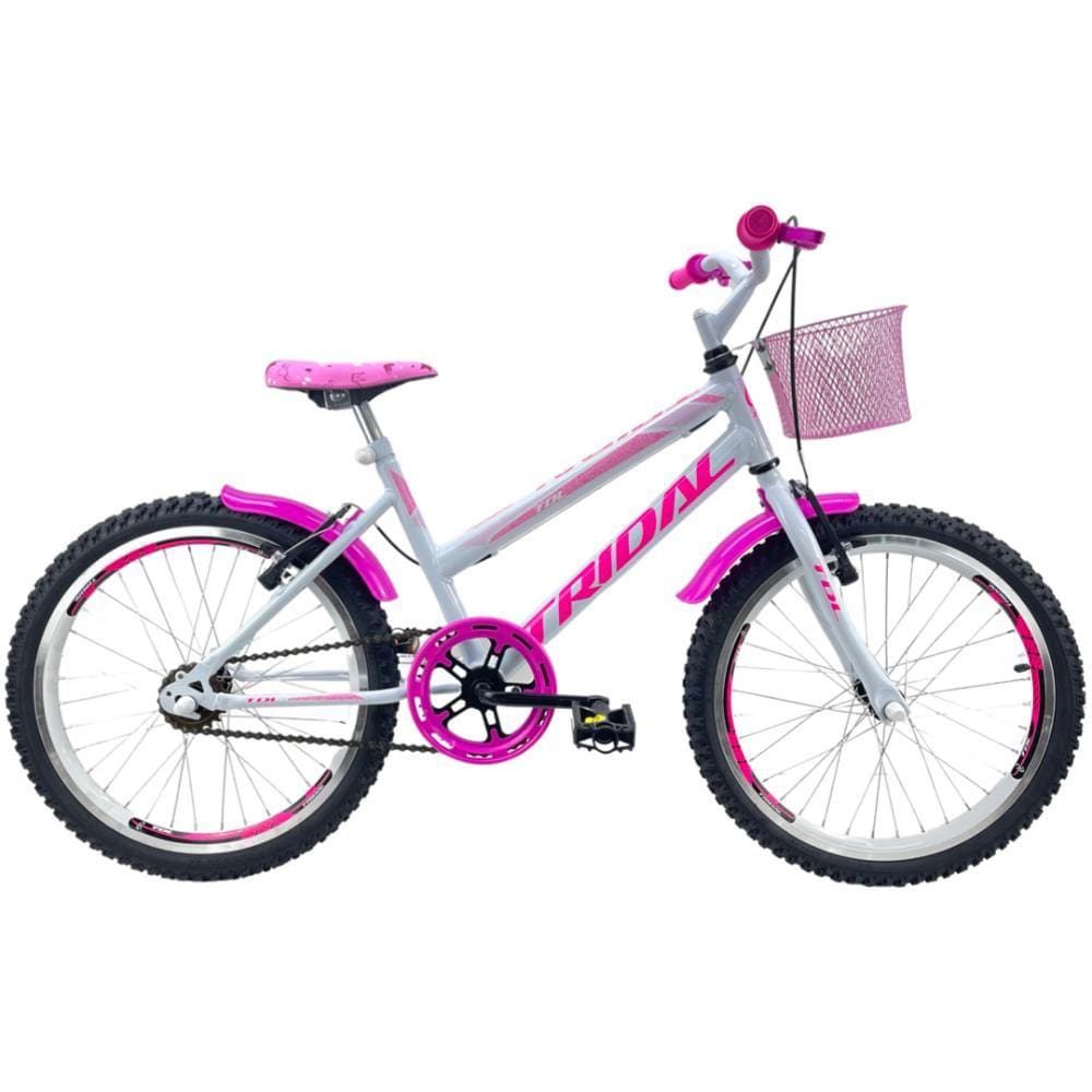 Bicicleta ARO 20 - Barbie - Branca - Caloi - Ri Happy