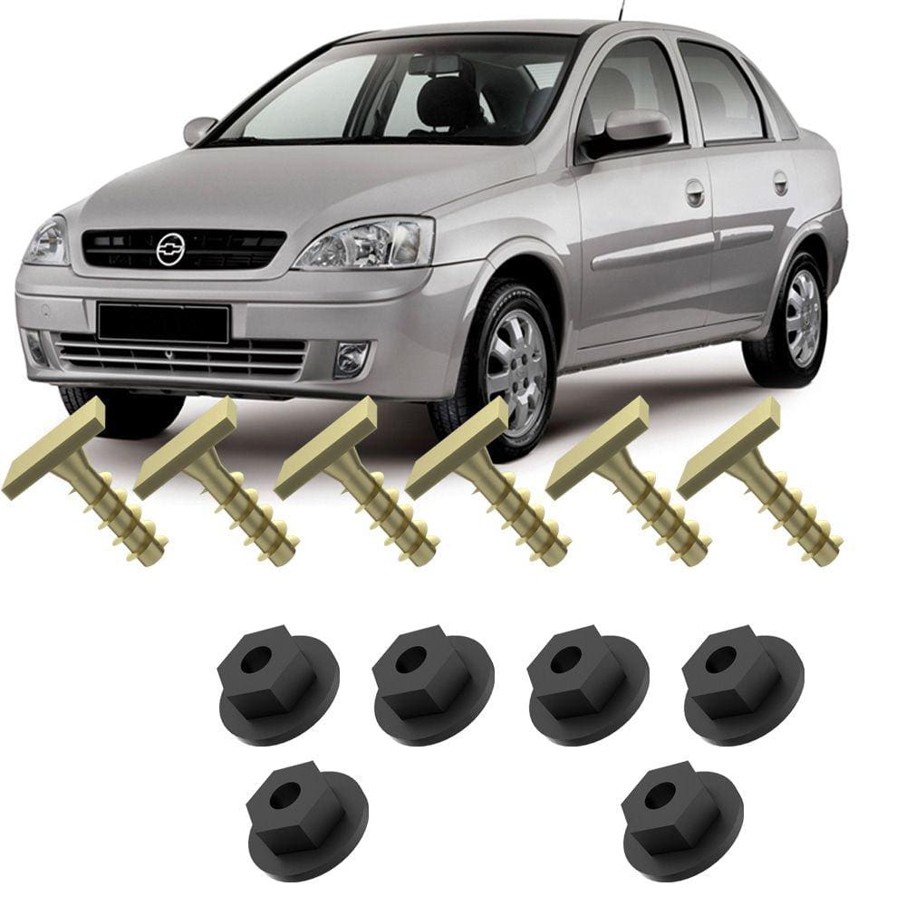 Kit Parafusos e Porcas Para Moldura do Para-lama Dianteiro Corsa Sedan Joy Maxx Premium SS
