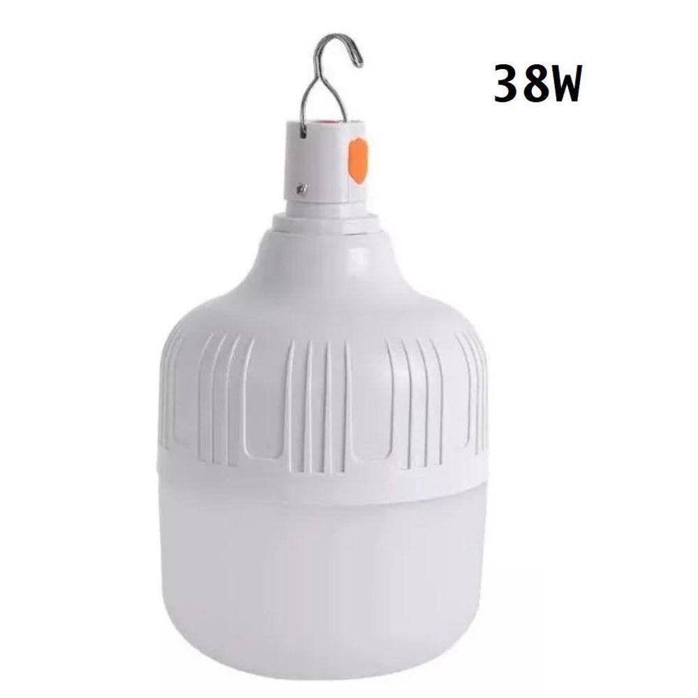 Lâmpada De Led Bulbo Recarregavel Portatil Camping Pesca 38w