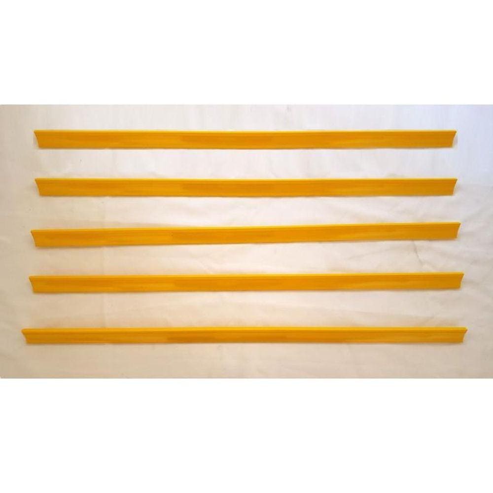 Porta Etiqueta Bandeja Gondola Lx 92 Cm Amarelo Kit Com 150