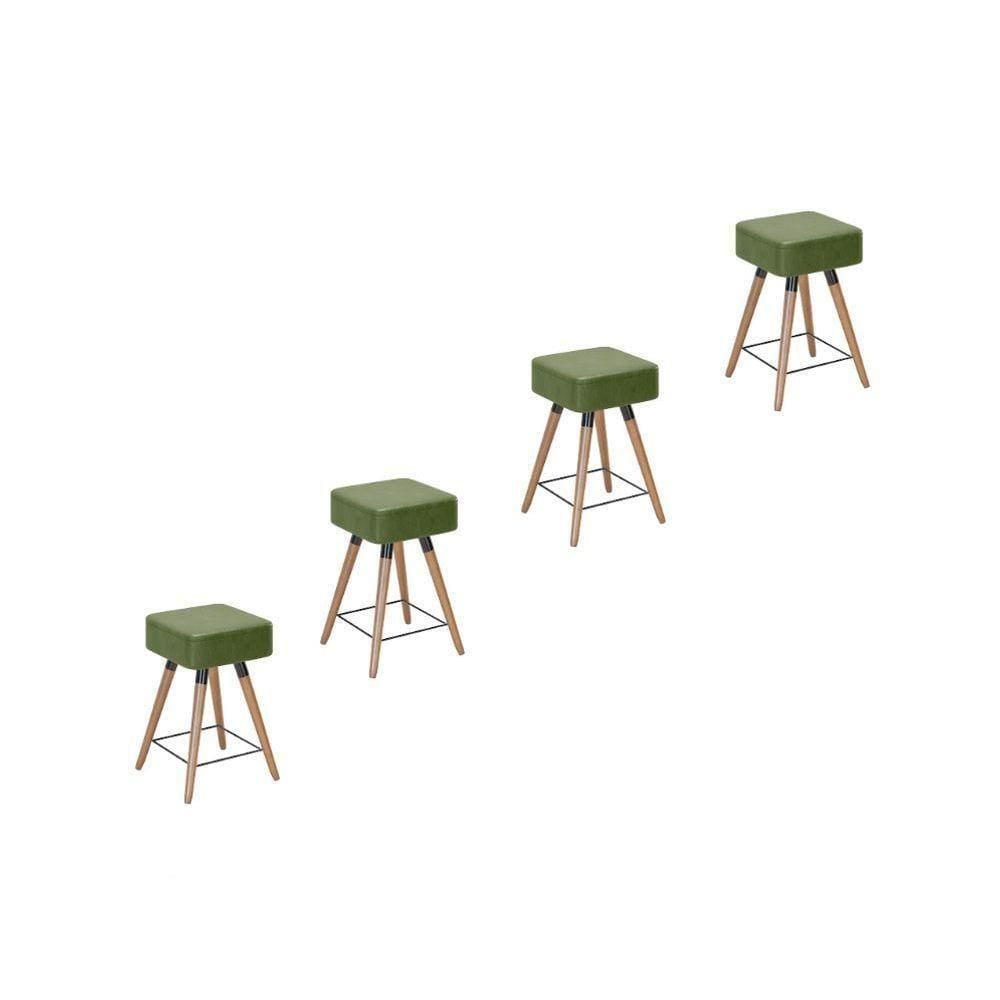 Kit 4 Bancos Banquetas Baixas Acre Verde - Adz
