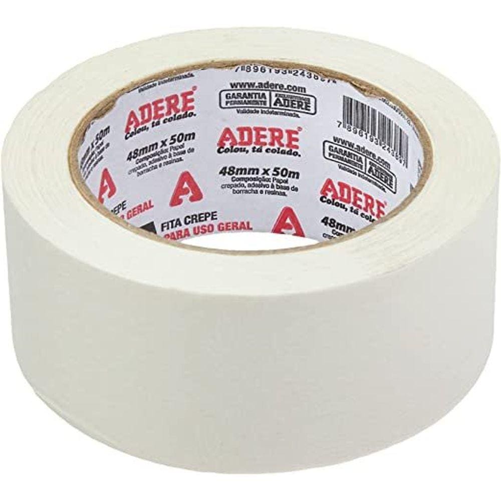 Kit 10 Fitas Crepe Adere Uso Geral 48Mm X 50M -  Adere