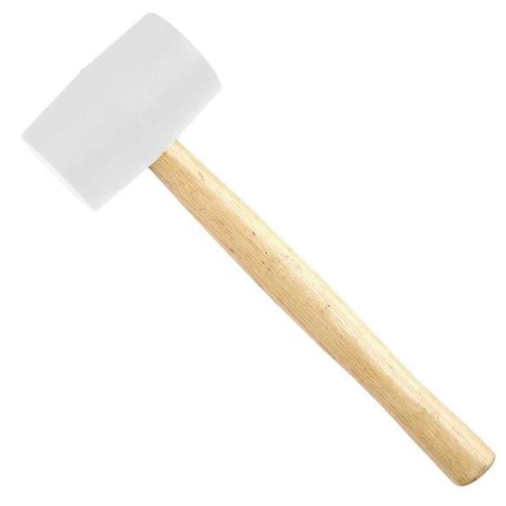 Martelo de Borracha 60mm Branco Max Metal