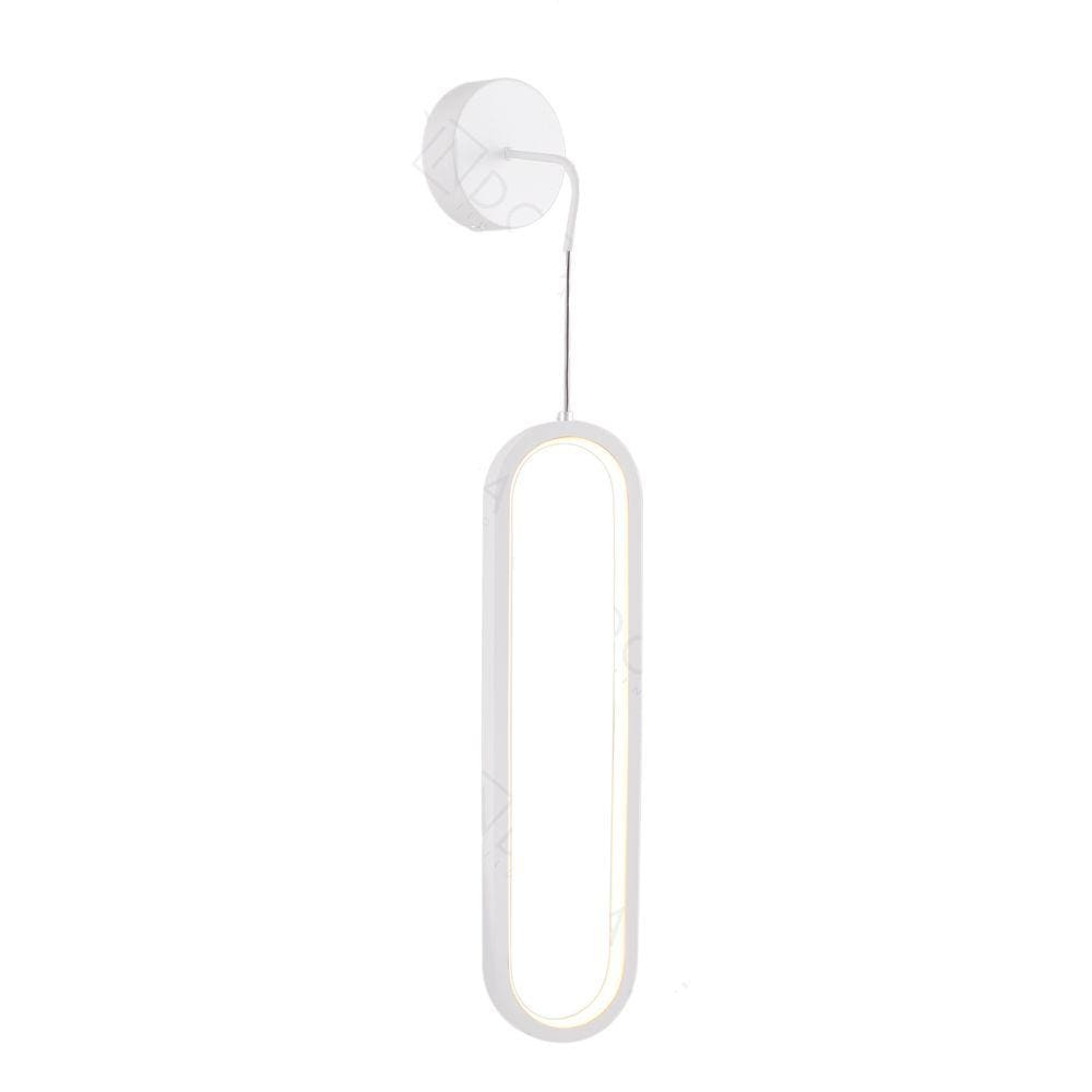 Arandela Oval Branco 65cm Led 18W 3000K Bivolt