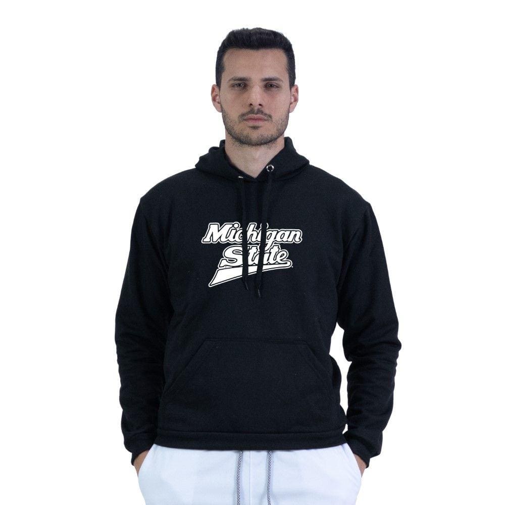 Moletom Masculino Algodao Michigan State USA Bolso Canguru Capuz Ajustavel