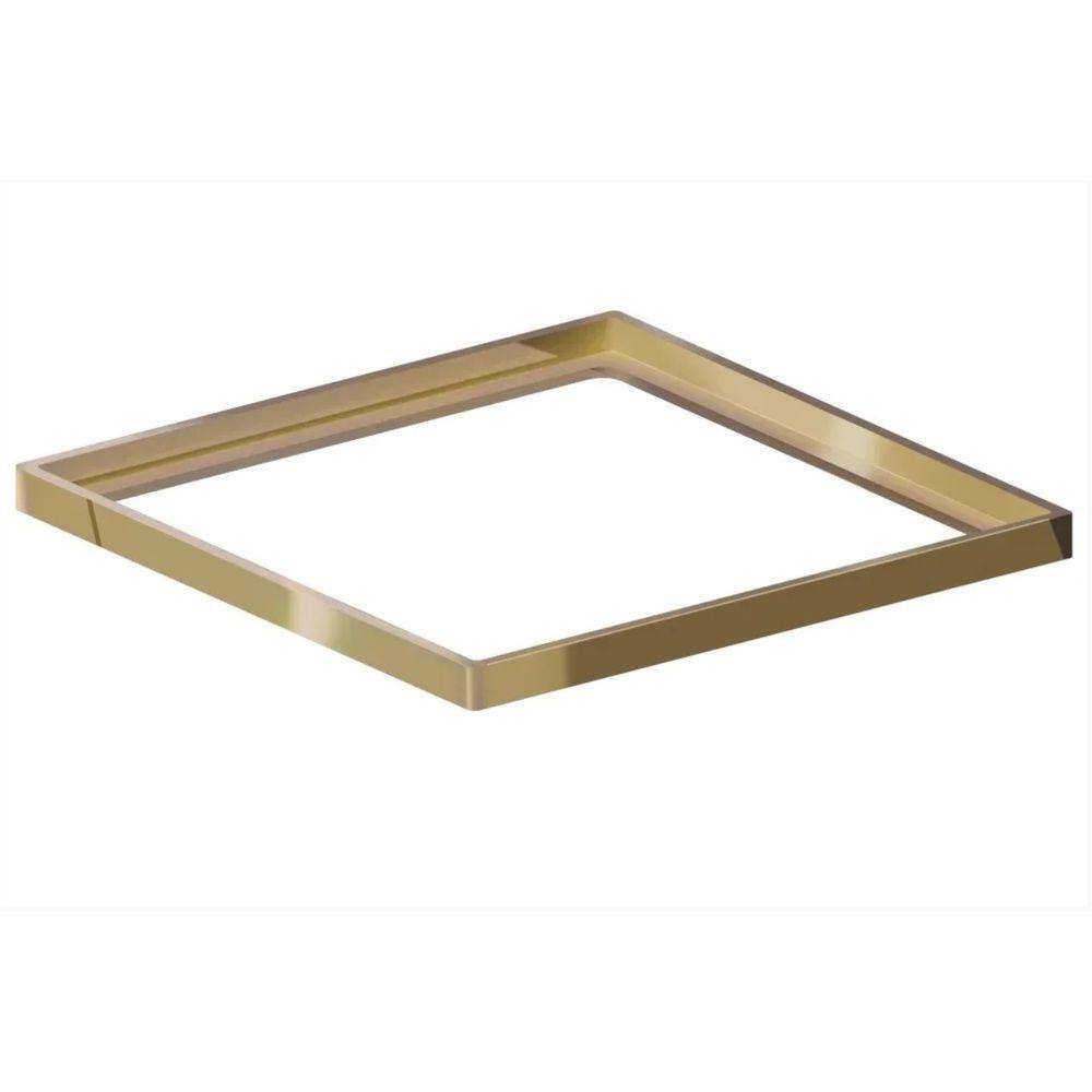 Elleve - Porta Grelha Quadrado 150Mm Gold Ref 4189 Ralo Linear