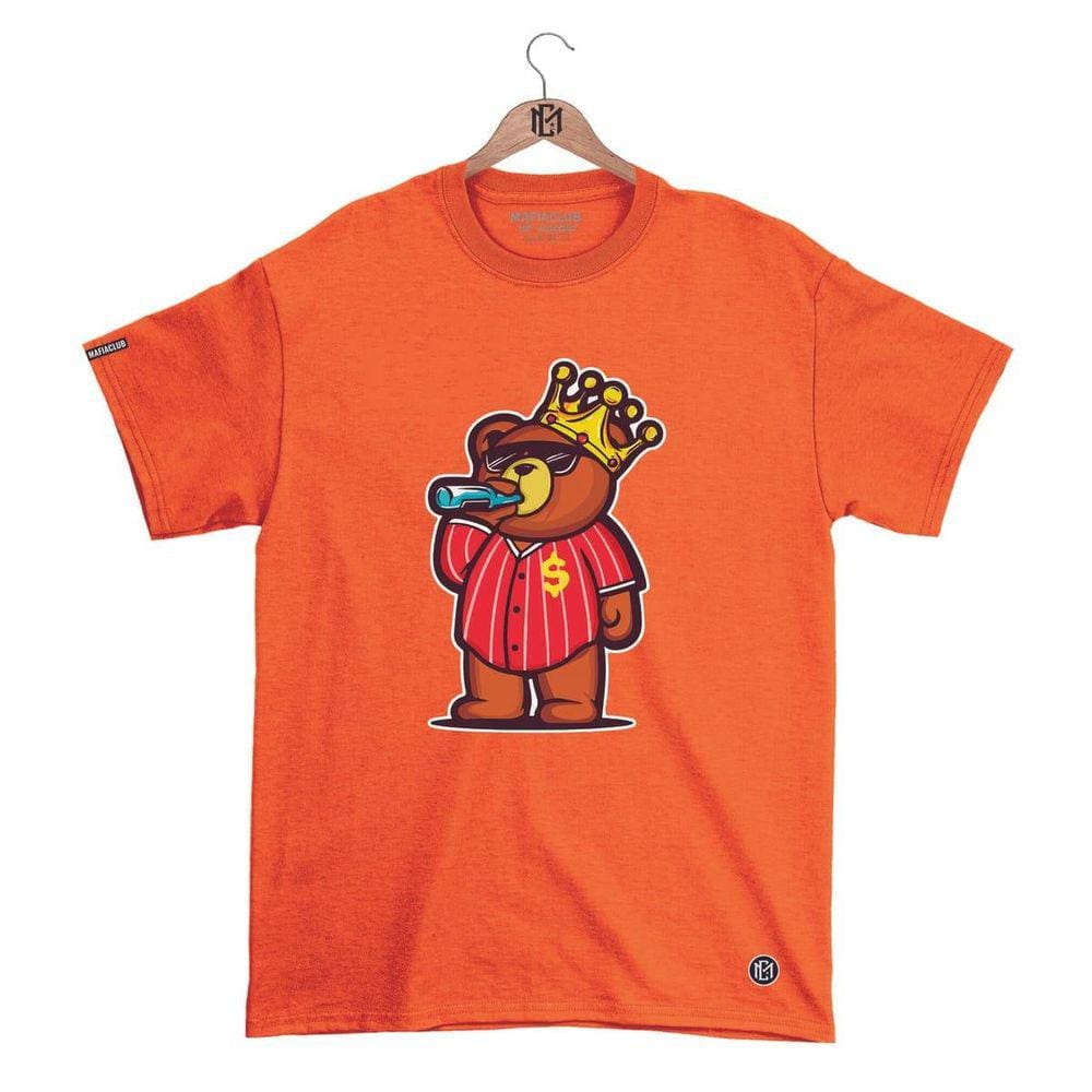Camiseta Gola Redonda MáfiaClub URSO OSTENTANDO Streetwear fio 30.1 Penteado.