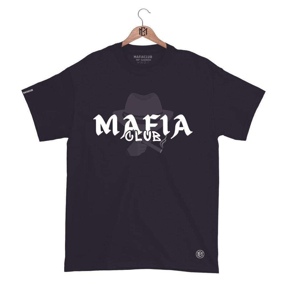 Camiseta Máfiaclub Gola Redonda Estampa MAFIOSO Streetwear fio 30.1 Penteado.