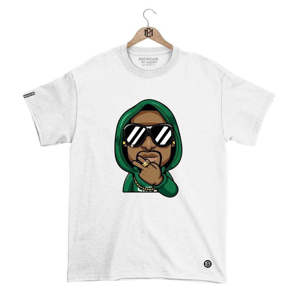 Camiseta Mafiaclub Gola Redonda Estampa RAPPER Streetwear fio 30.1 Penteado
