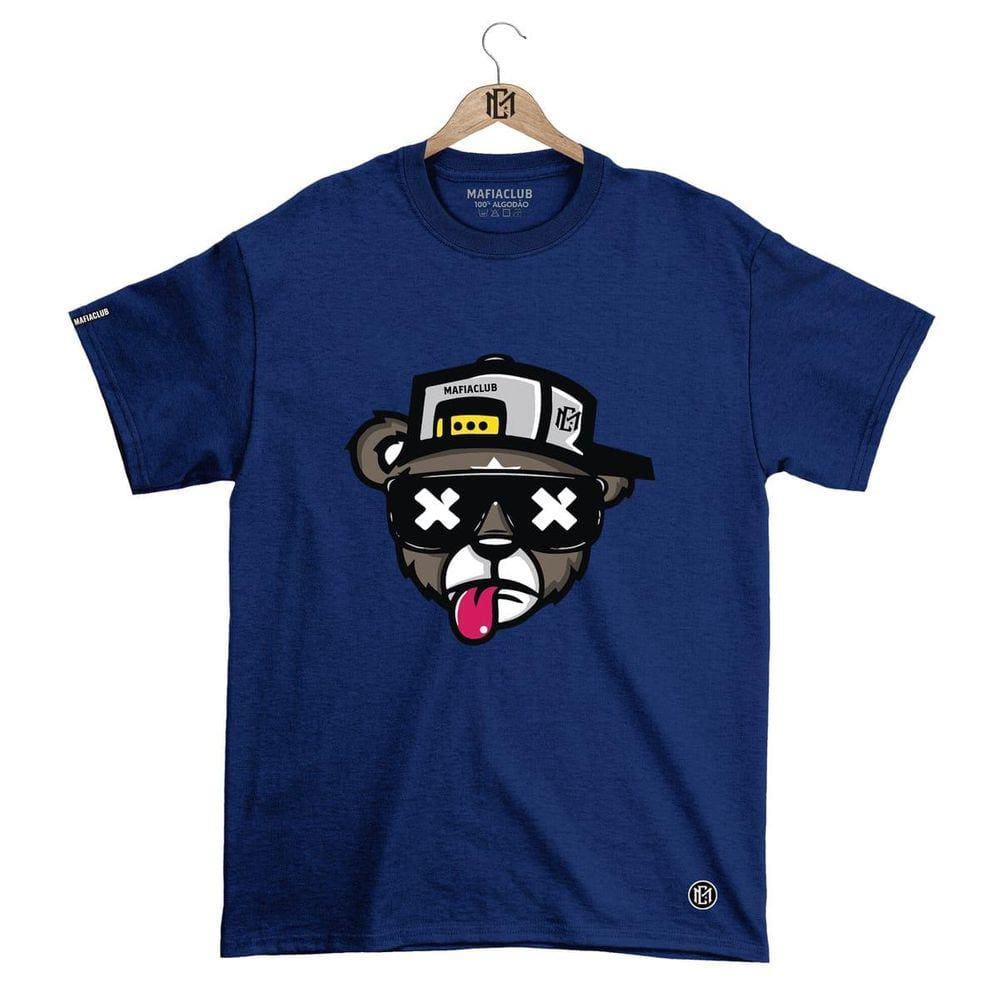 Camiseta Mafiaclub Gola Redonda Estampa URSO l Streetwear fio 30.1 Penteado