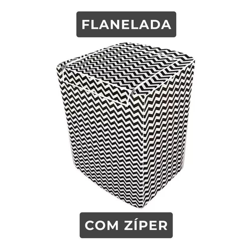 Capa de Máquina de Lavar Brastemp Consul 10kg 11kg M com Zíper ZigZag