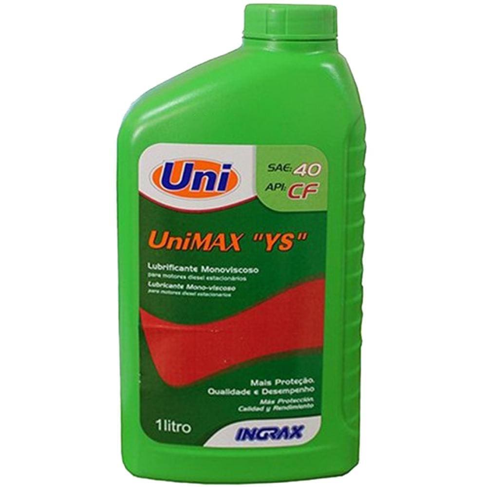 Óleo Mineral Unimax Ys 40 Monoviscoso Ingrax 1 Litro