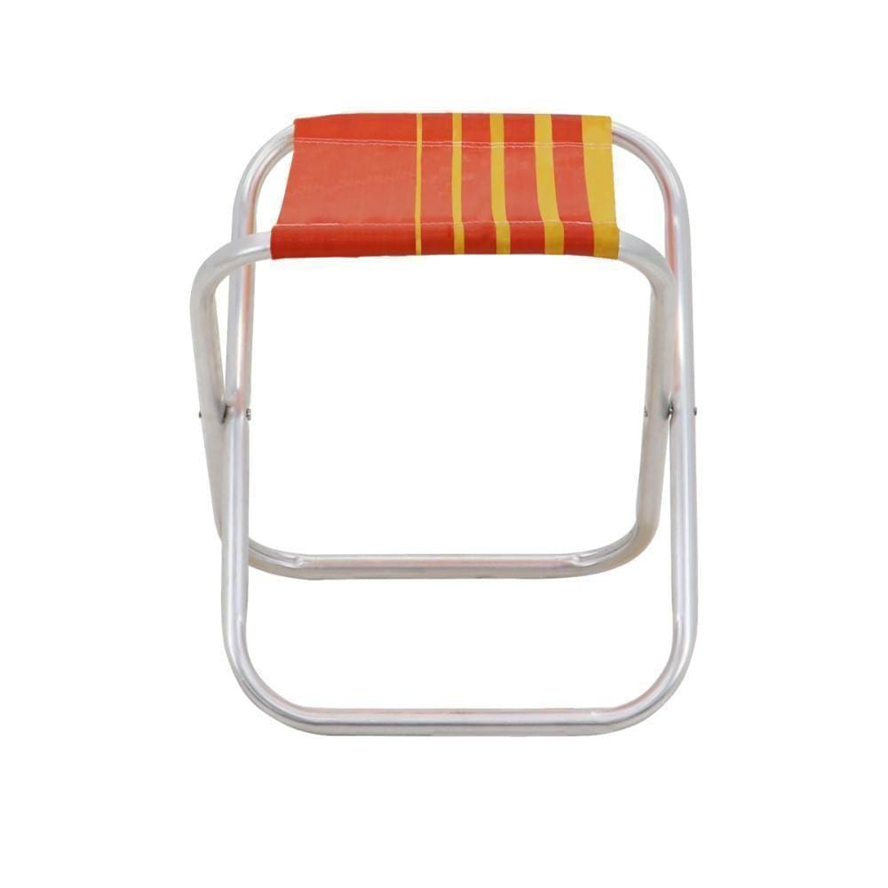 Banqueta De Praia Tramontina Fiji Com Assento Laranja E Amar