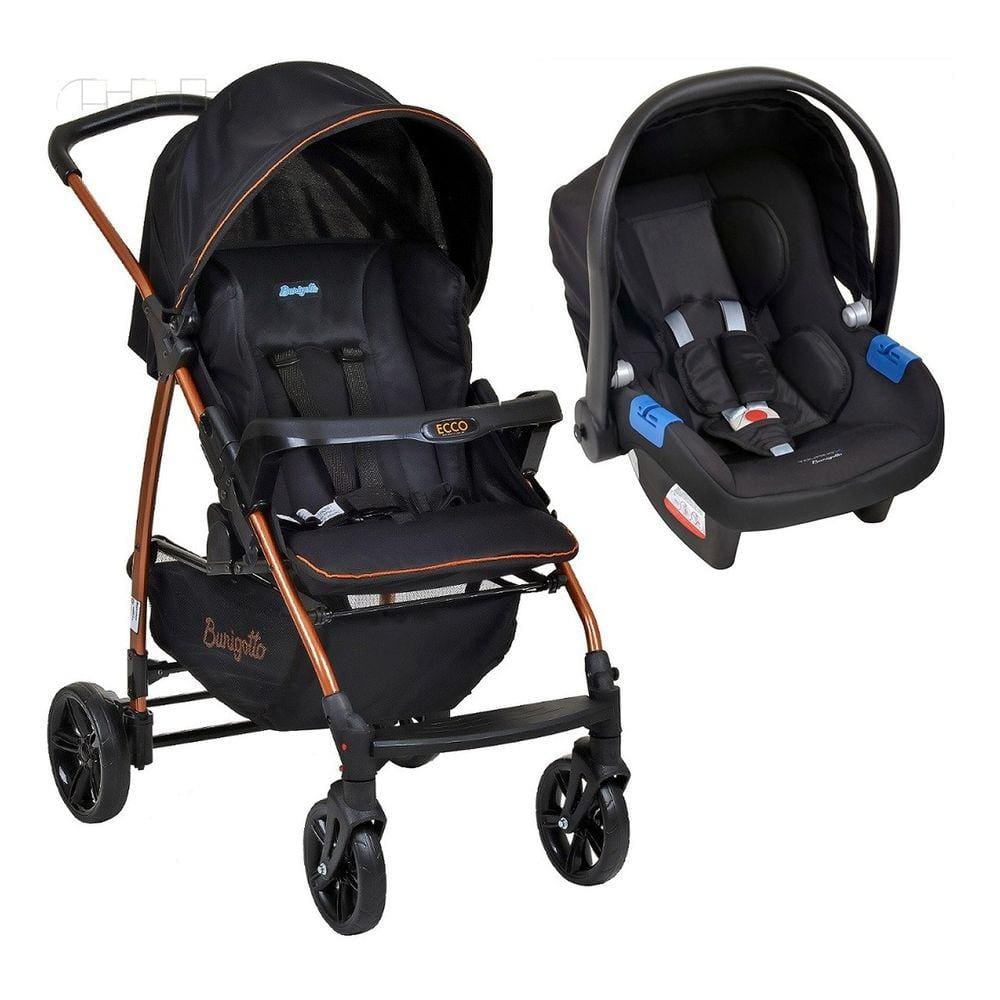 Carrinho De Bebê Burigotto Ecco + Bebê Conforto Touring X