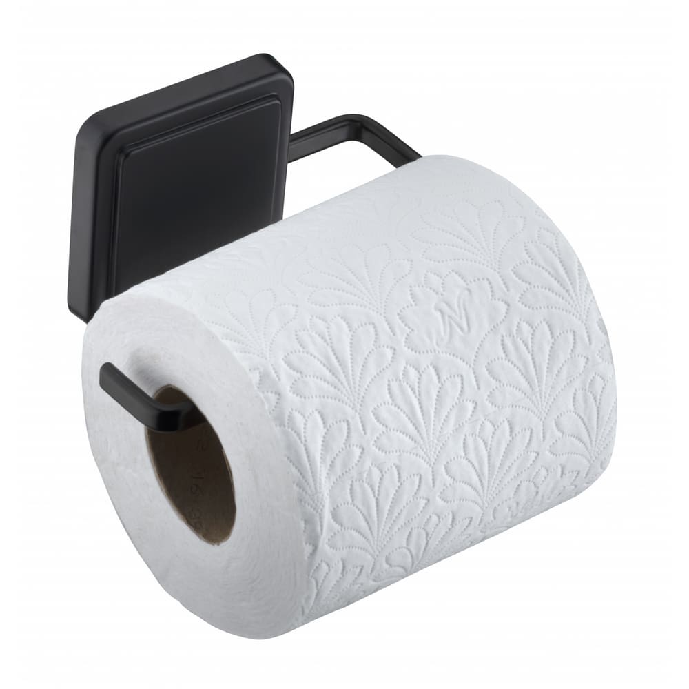 Papeleira preto fosco fixação por adesivo Norbond porta papel higienico banheiro Future 182PT