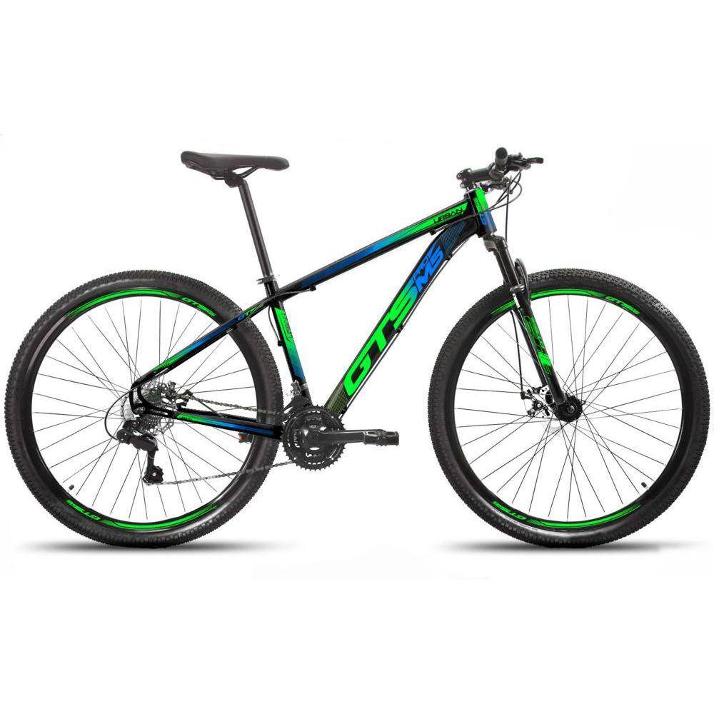 Bicicleta Gts Pro M5 Urban Aro 29 Susp. Dianteira 21 Marchas - Azul/rosa