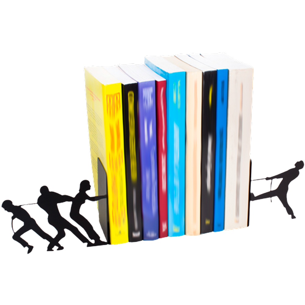 Porta Livros Geguton Cabo de Guerra Cor Preta