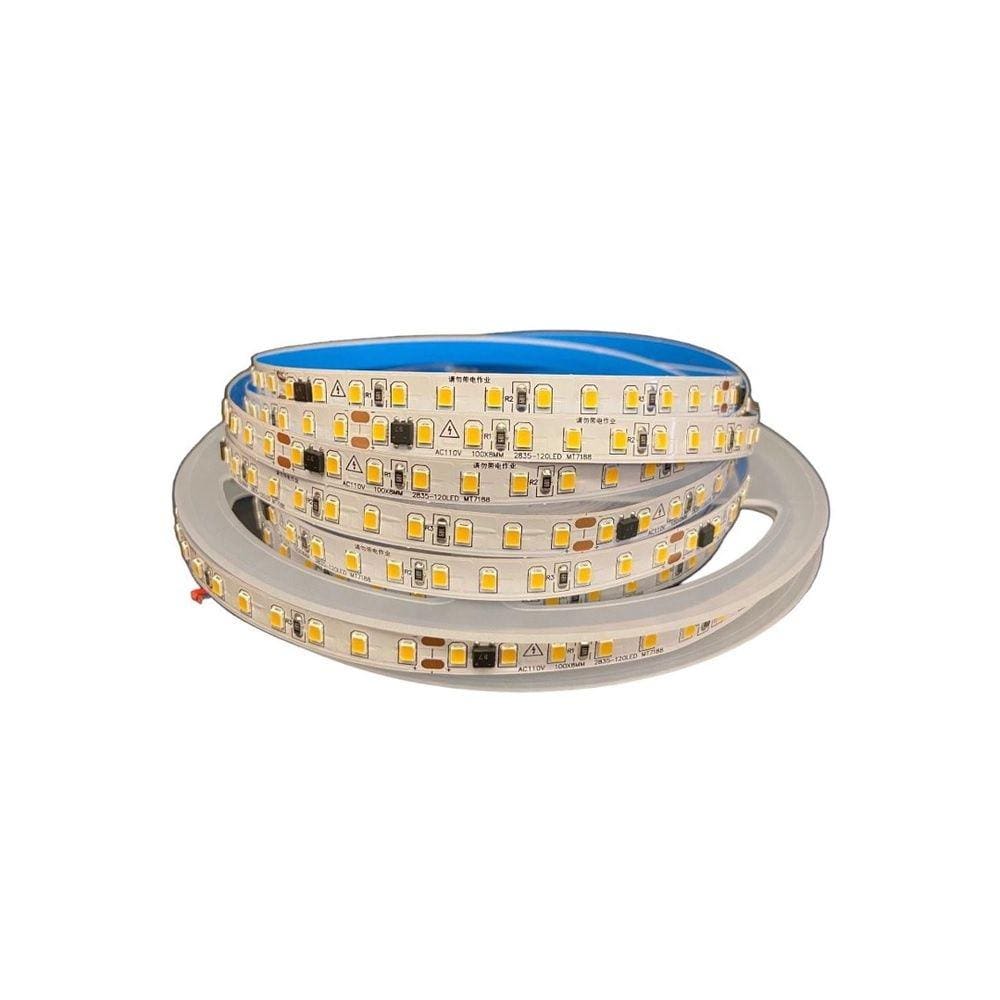 Fita Led 2835 2700K 10mts 10w/m 120 Leds/m Ip20 110V liga direto na tomada, BRANCO QUENTE