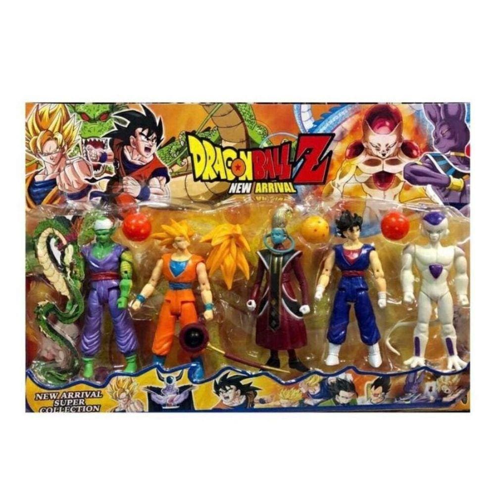 Kit 6 Action Figure Bonecos Dragon Ball Z Articulado Goku