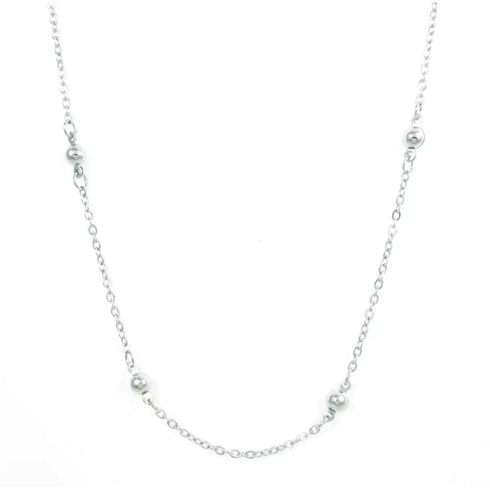 Gargantilha De Bolinha 5mm Aço Inox Antialérgico Couti