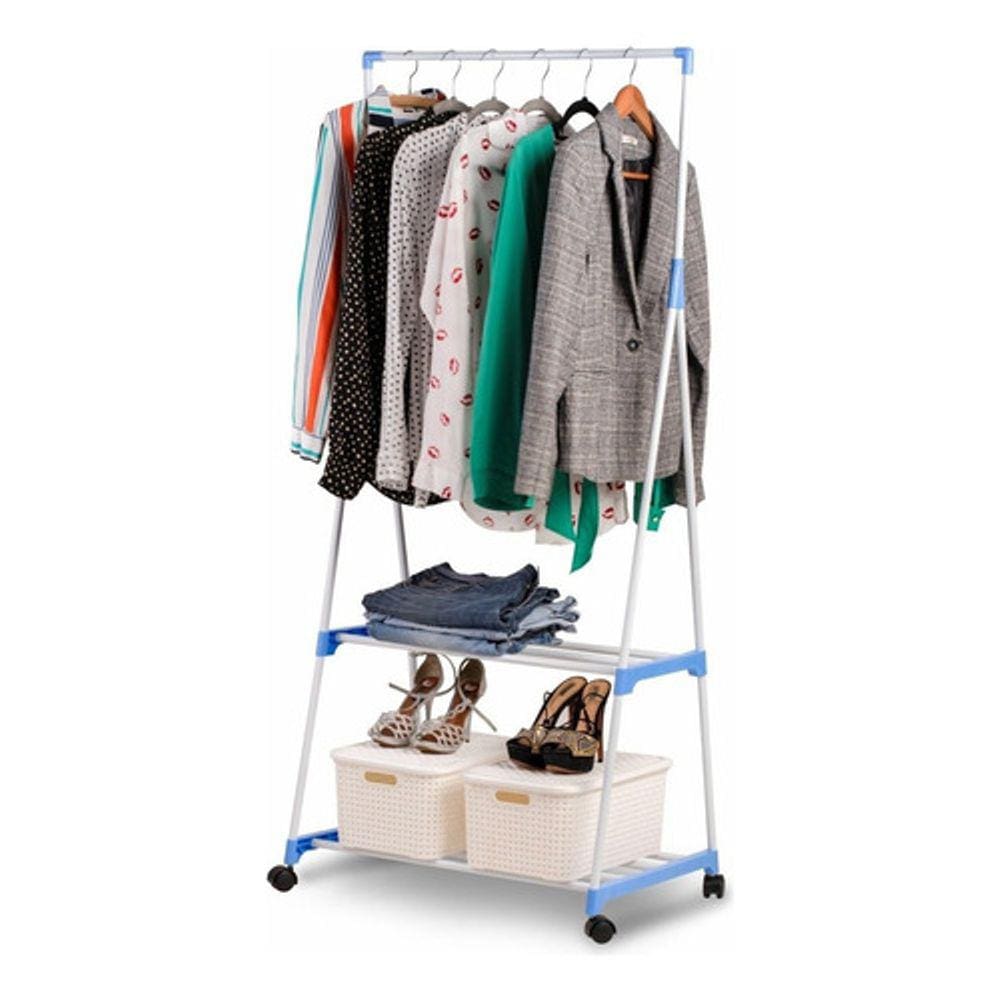 Arara De Roupas Branco Quarto Lavanderia Fácil De Montar