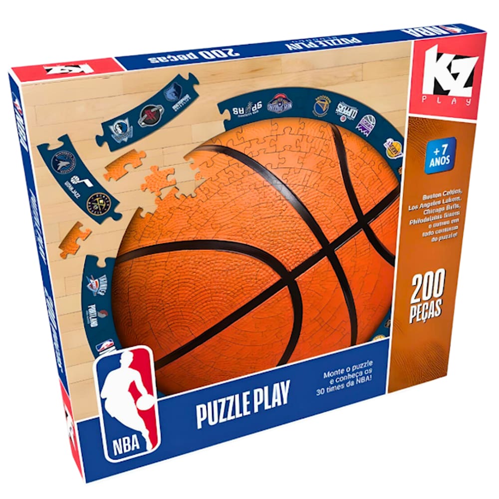 Quebra Cabeça Puzzle Play 200 Peças NBA 1258 Elka