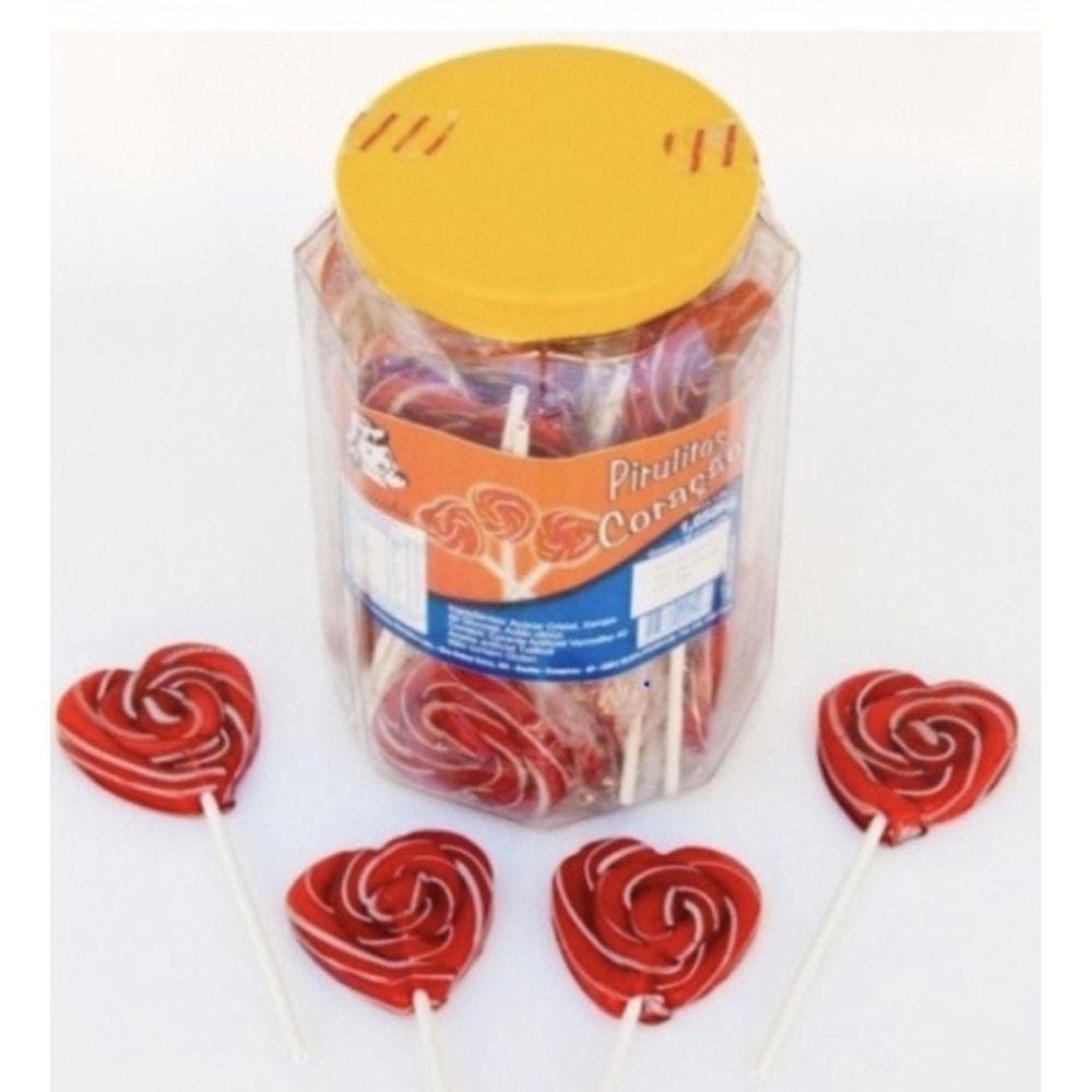 Pirulito Psicodélico Coração Martinha 35g Pote C/30 Unid