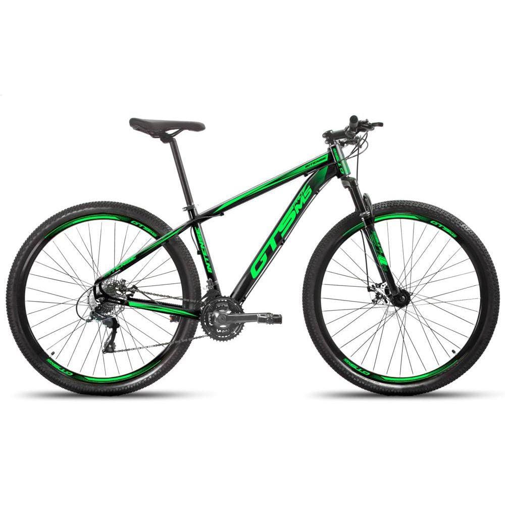 Bicicleta Gts Pro M5 Intense Aro 29 Susp. Dianteira 21 Marchas - Preto/verde