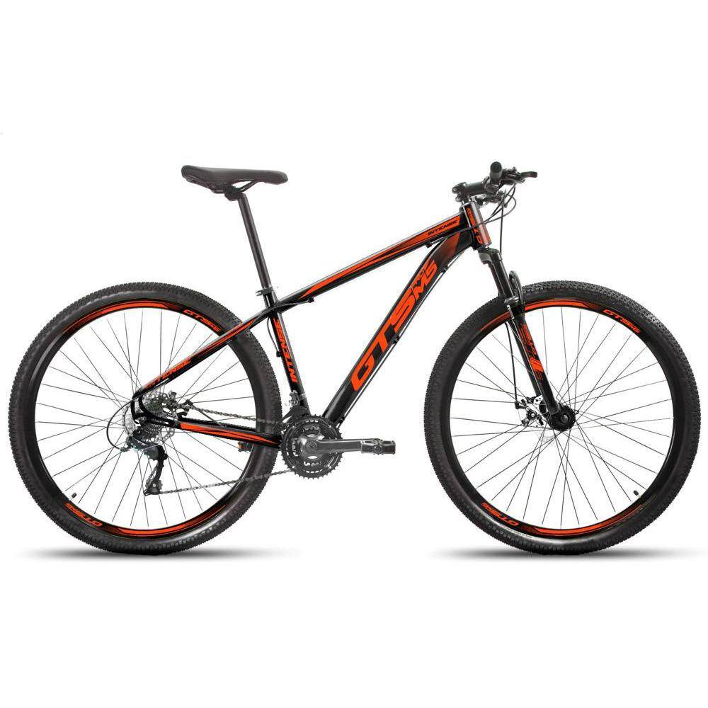 Bicicleta Gts Pro M5 Intense Aro 29 Susp. Dianteira 21 Marchas - Preto/vermelho