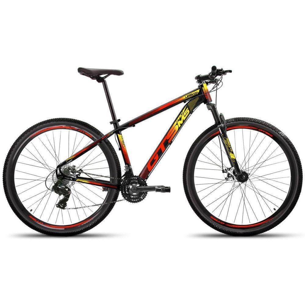 Bicicleta Gts Pro M5 Urban Aro 29 Susp. Dianteira 27 Marchas - Amarelo/preto
