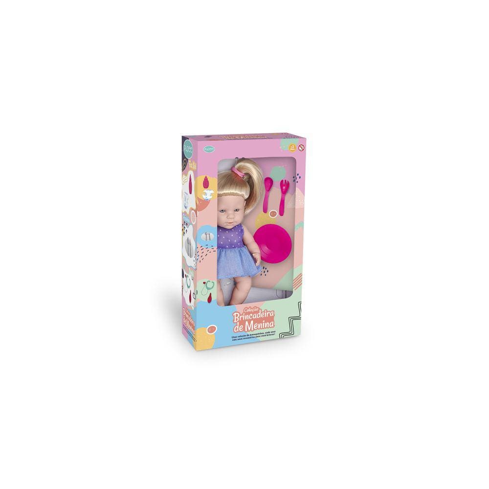 Boneca Coleção Brincadeira De Menina Papinha C/Acess 1083