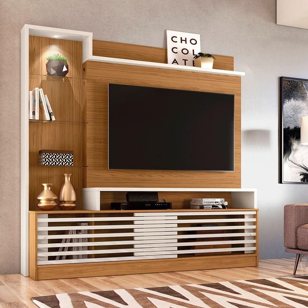 Estante Home Imperio Tv Até 55 Naturale Off White Qualé Qualé