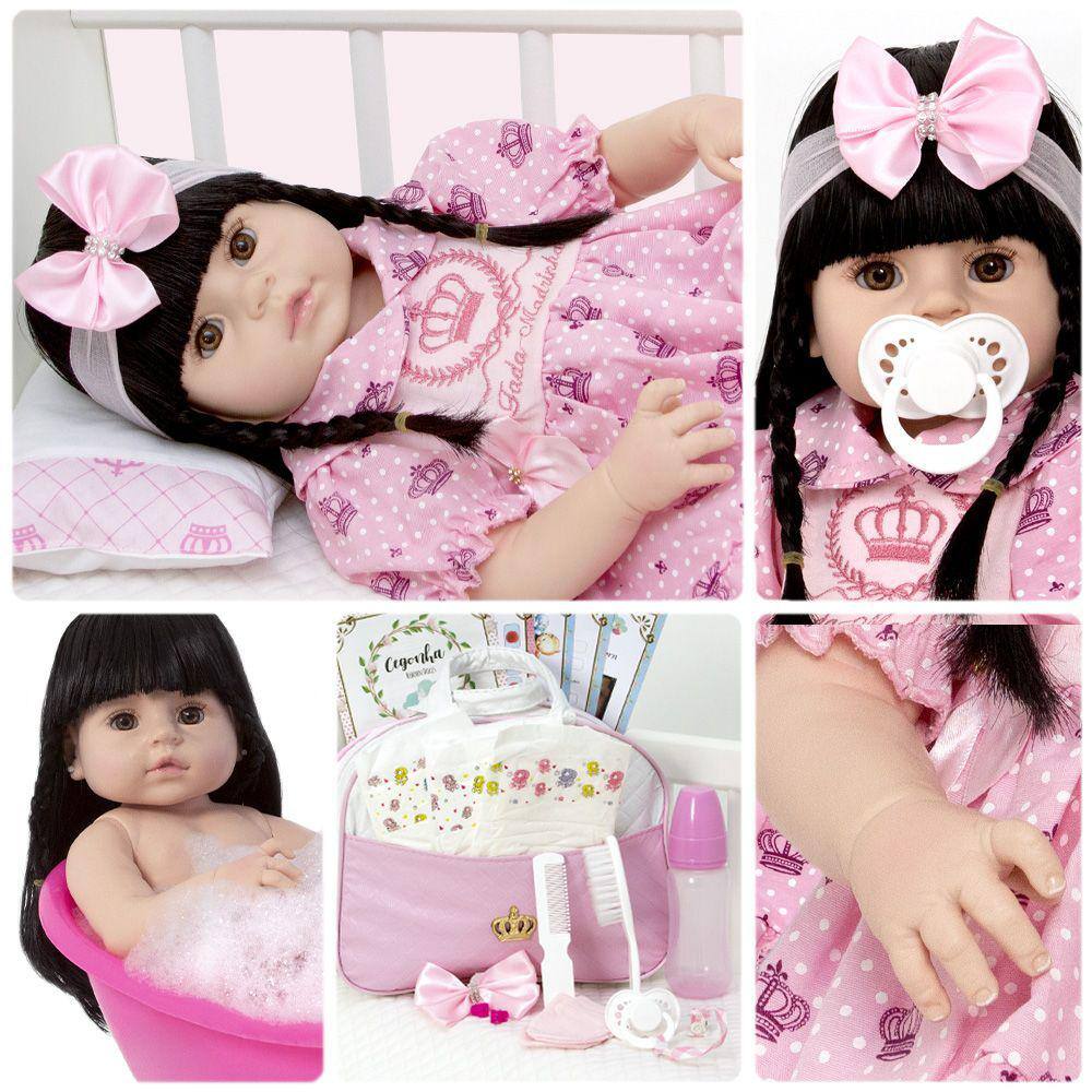 Bebê Reborn Silicone Abigail - Sonho de Menina - Bebê Boneca Reborn