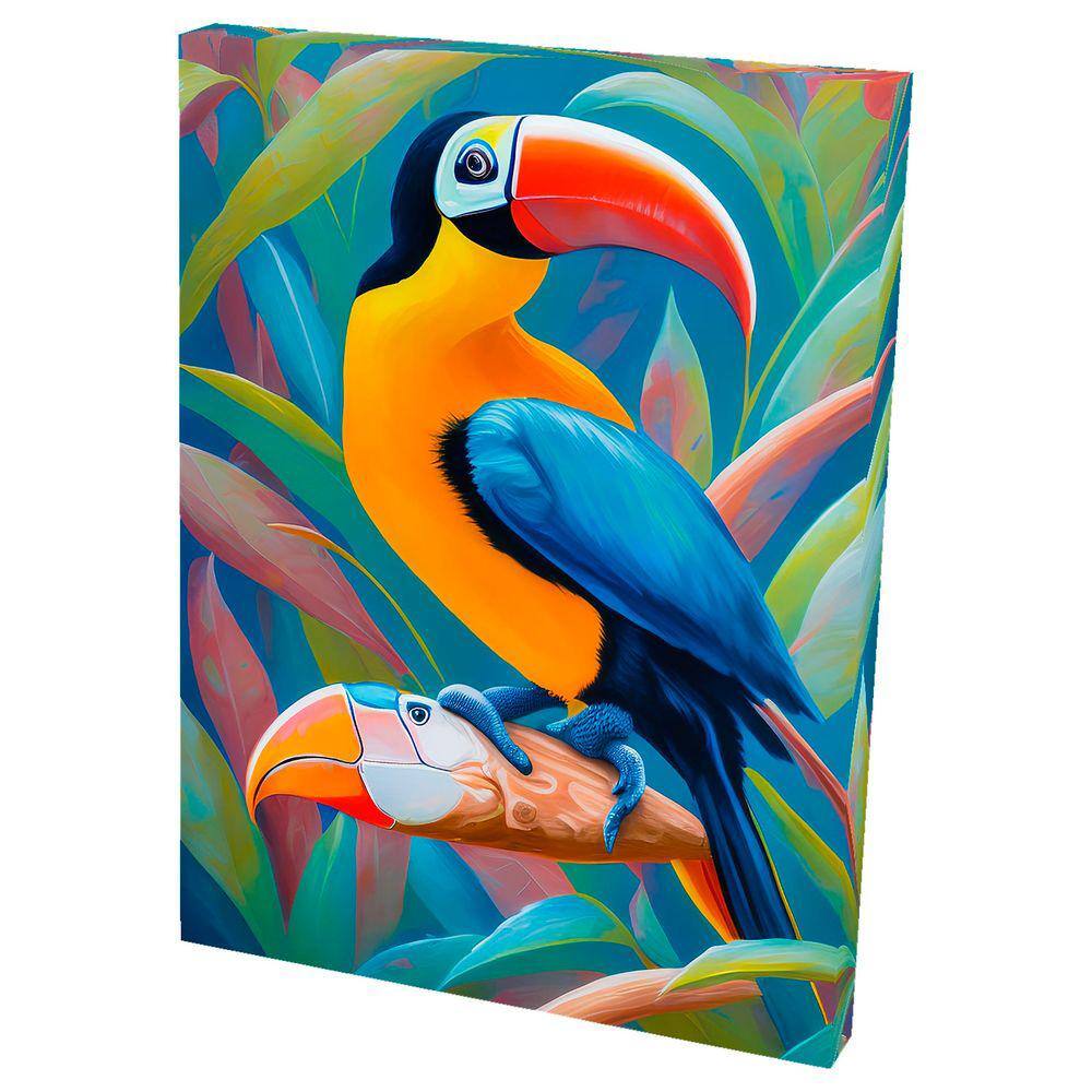Quadro Decorativo- Tela com Borda Infinita Tucano Majestoso