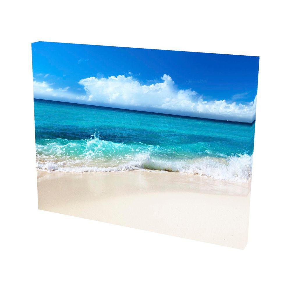 Quadro Decorativo em Tela com Borda Infinita Areia e Mar