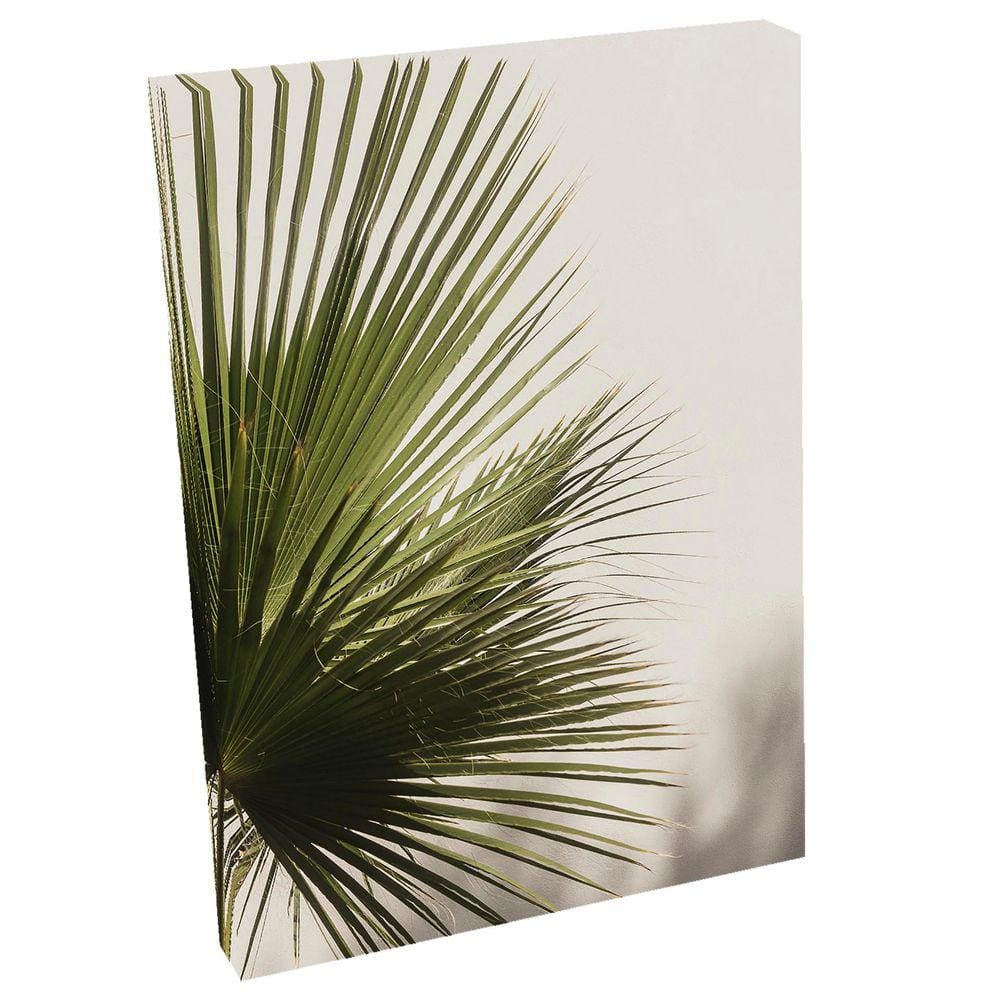 Quadro Decorativo- Tela com Borda Infinita Folha de Palmeira