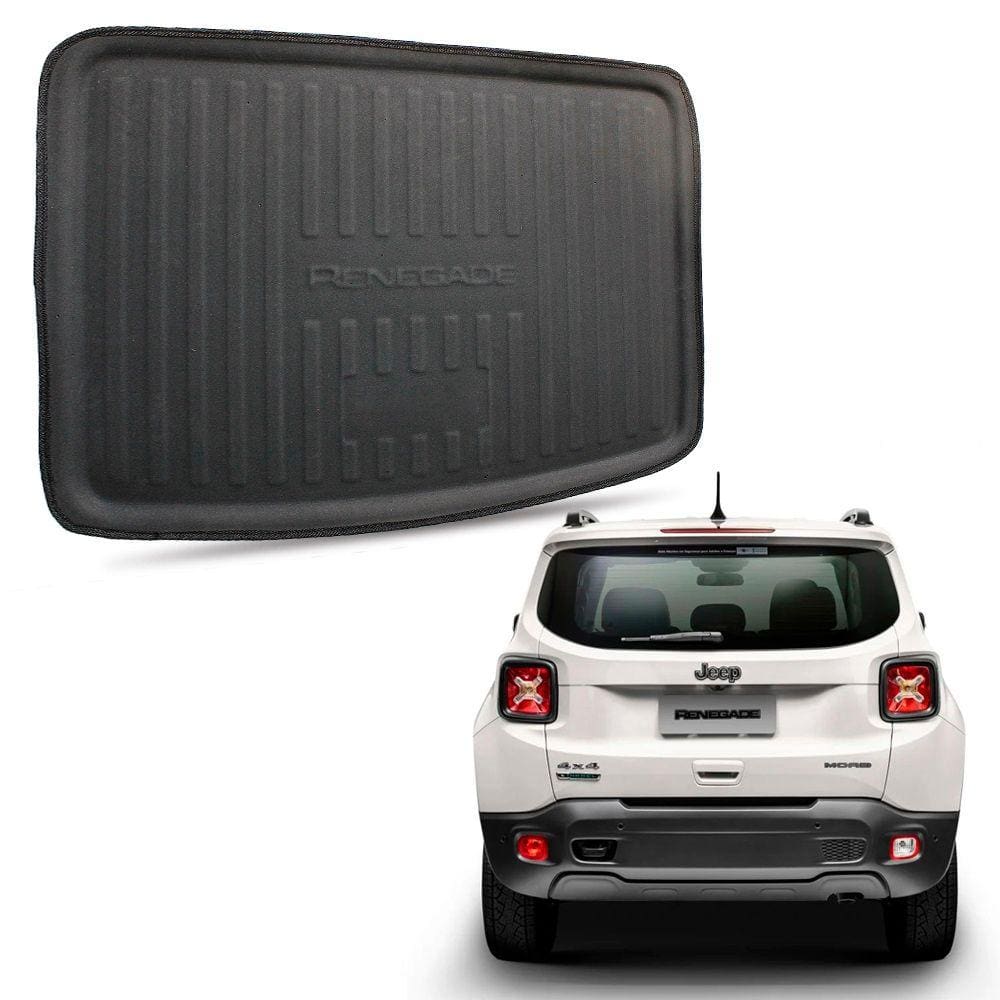 Tapete Porta Malas Jeep Renegade 2015 a 2023 Preto Fabricado em Eva com Bordas de Segurança