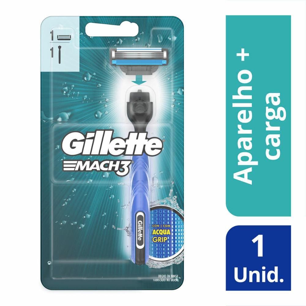 Aparelho de Barbear Gillette Mach3 Acqua-Grip