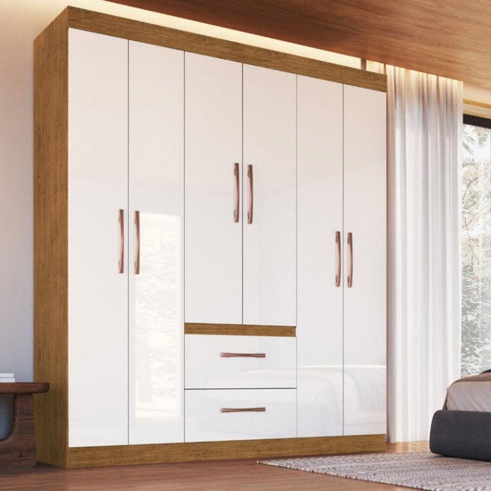Guarda Roupa Casal 6 Portas 2 Gavetas Santiago Doripel