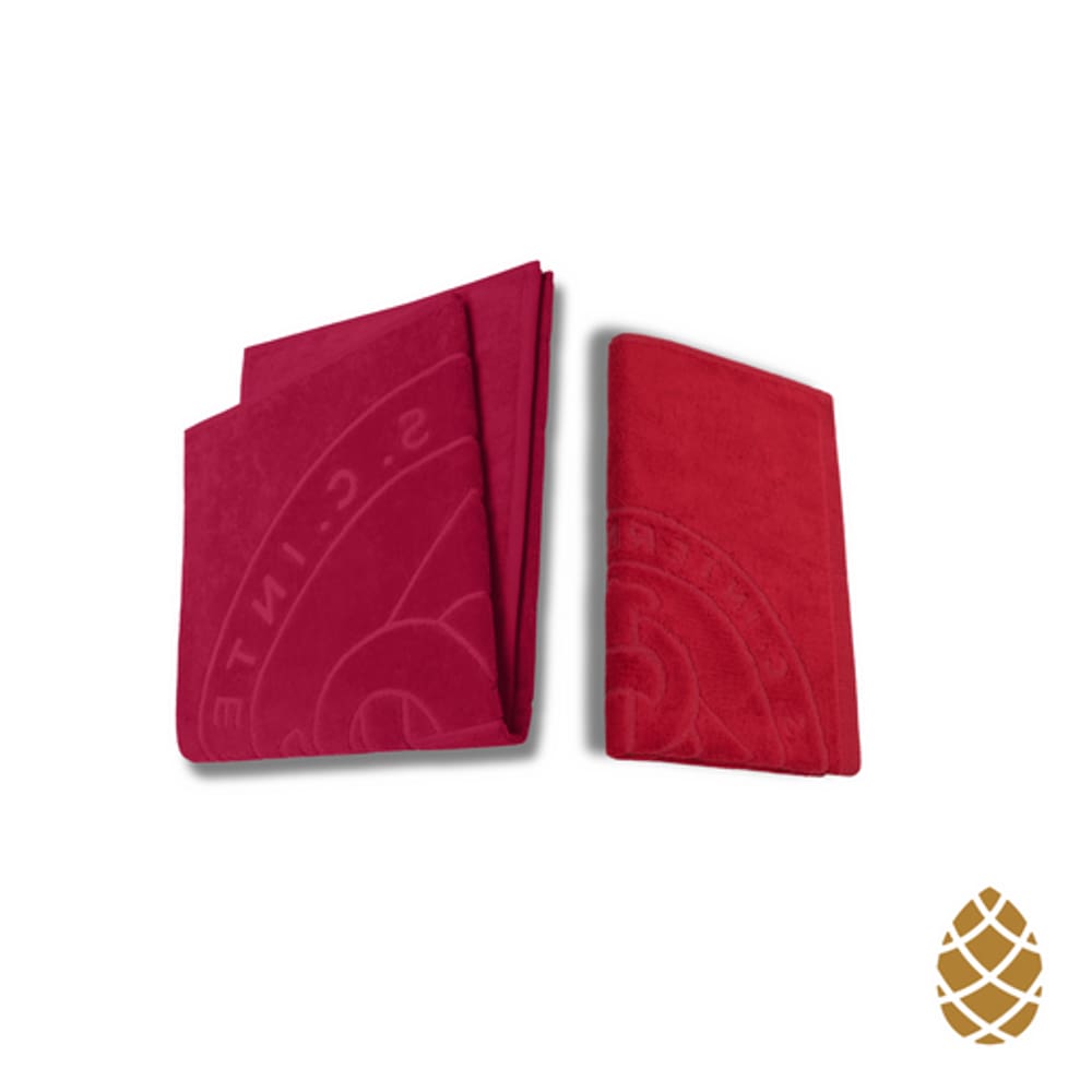 Kit Toalha Banho+ Rosto Jacquard Buettner Inter Vermelho
