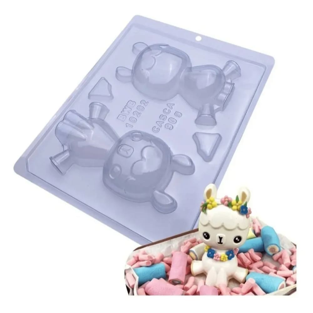 Kit 10 Formas De Acetato E Silicone Lhama 10202 Bwb