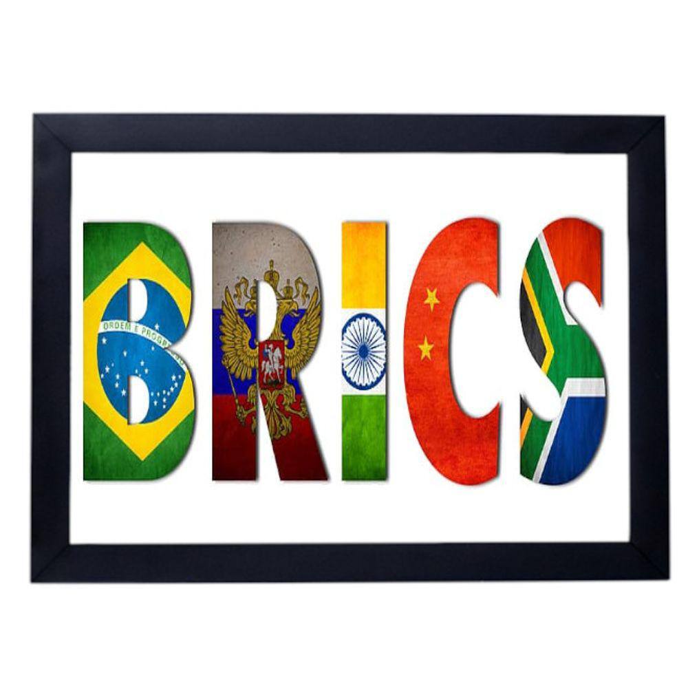 Lindo presente quadro decoração geopolitica BRICS P8399