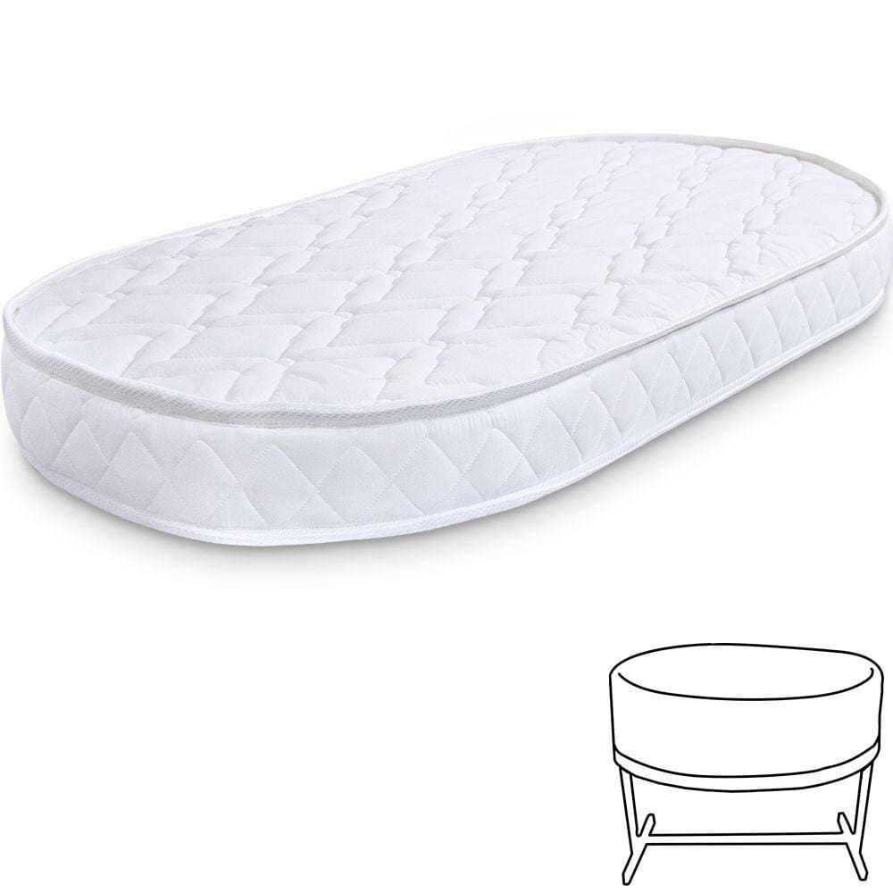 Colchão para Moisés Oval de Berço Infantil Bebê Antialérgico 138x68x10cm - BF Colchões