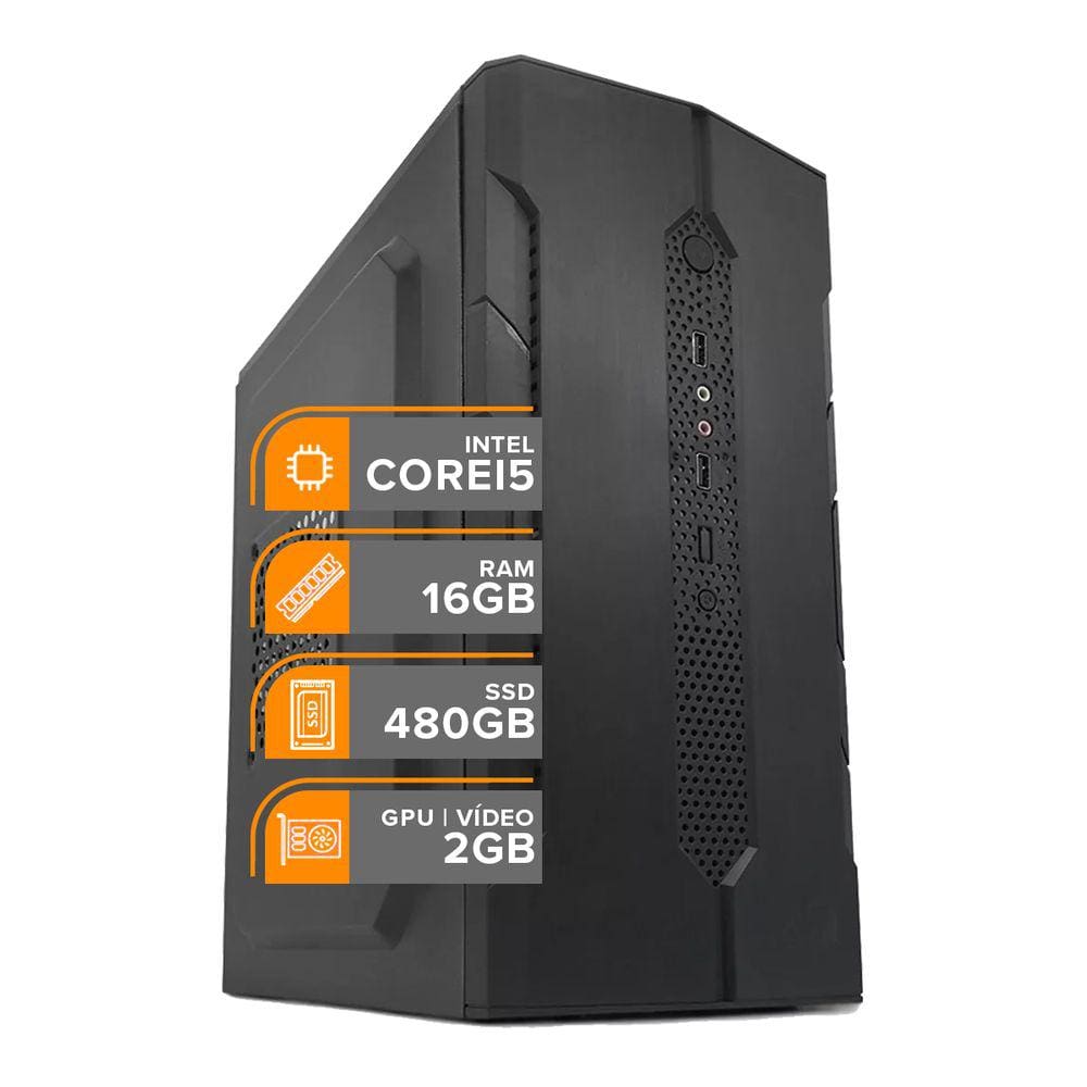 Computador Intel i5 16Gb Ssd 480Gb placa GT610 2GB