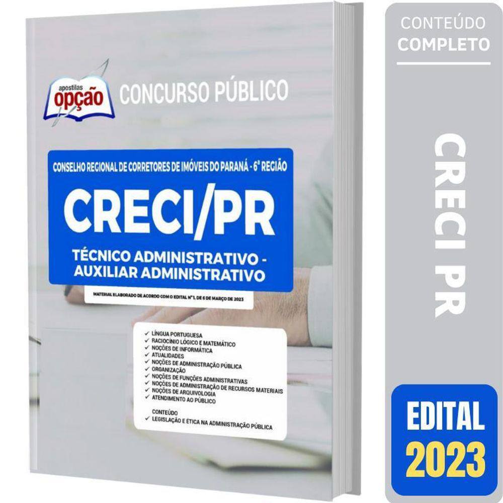 Apostila Concurso Creci Pr - Auxiliar Administrativo
