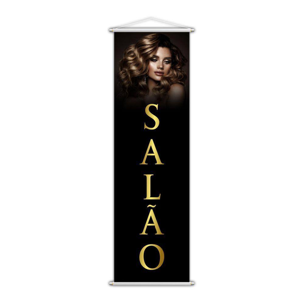 Banner Salão De Beleza Mulheres Lona Serviço 100X30Cm