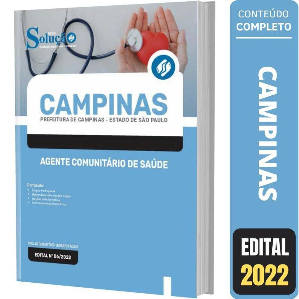 Apostila Concurso Campinas Sp - Agente Comunitário De Saúde