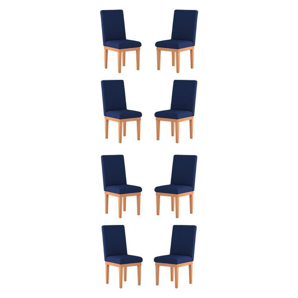 Kit 8 Cadeiras Estofadas Reforçadas Para Sala De Jantar