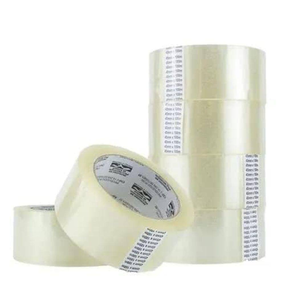 Kit 6 Fitas Adesivas Transparente Durex 45mm X 40 Metros